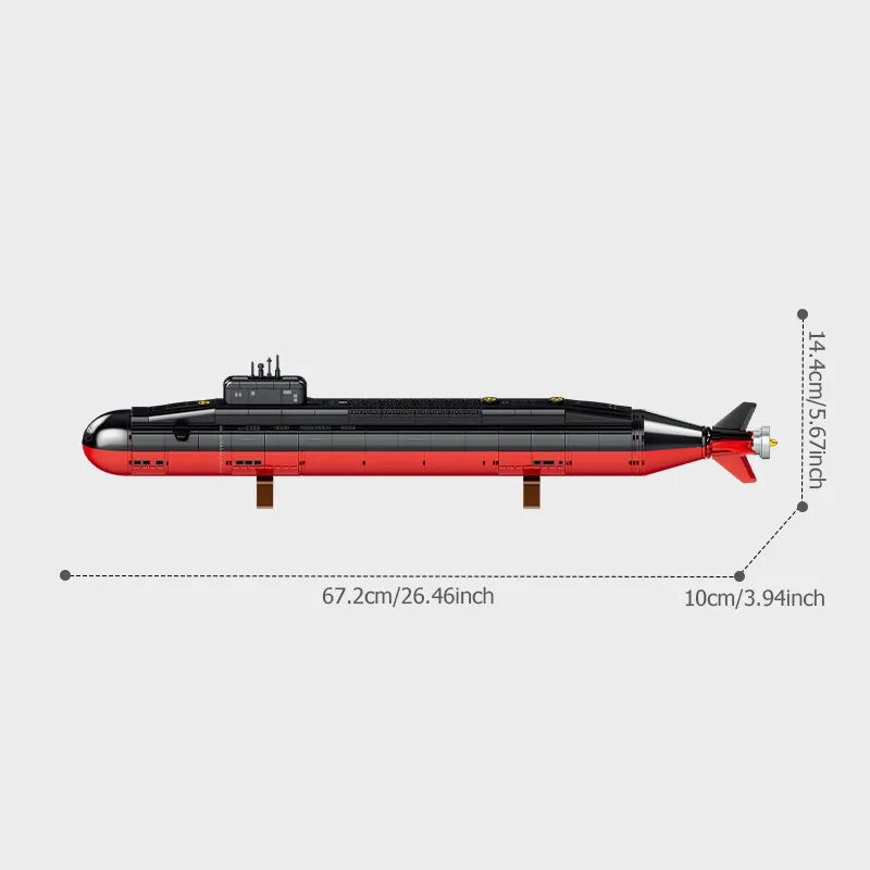 Strategic Nuclear Submarine - 1324pcs